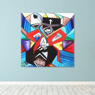 Saginaw Grant Kubismus Picasso inspirierte Malerei Leinwanddruck