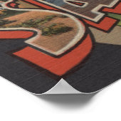 Saginaw, Michigan - Große Buchstabenszenen Poster (Ecke)