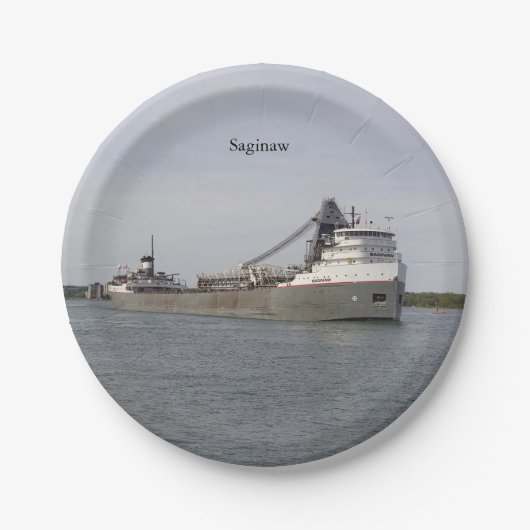 Saginaw-Papierplatte Pappteller (Vorderseite)