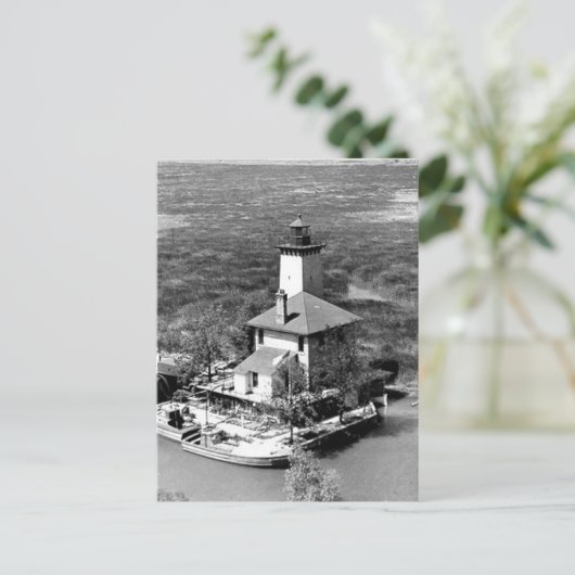 Saginaw River Rear Range Lighthouse Postkarte (Stehend Vorderseite)