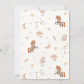 Sagittari Zodiac-Kinderdusche Einladung (Rückseite)