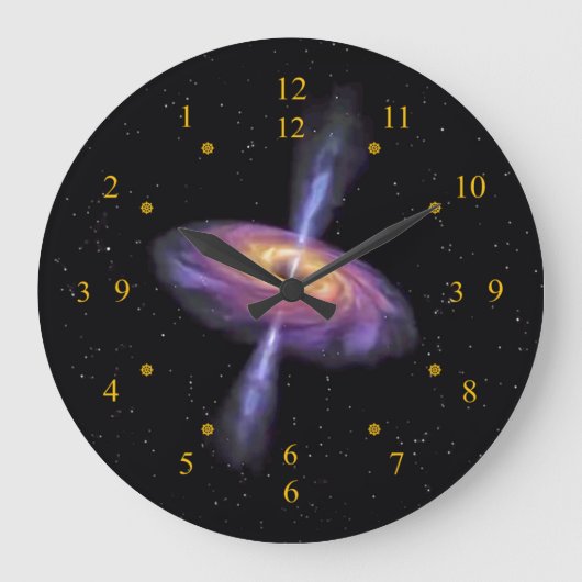 Sagittarier A Quasar V2 ~ Time Machine Clock ~ Große Wanduhr (Vorderseite)