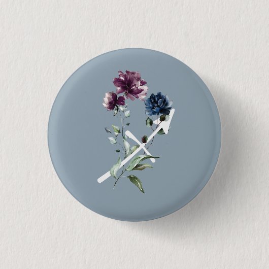 Sagittarier Zodiac Star Sign Button (Vorderseite)