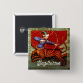 Sagittario Horoscope Button (Vorne & Hinten)