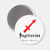 Sagittarius, 22. November - 21. Dezember Magnet (Vorderseite/Rückseite)