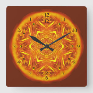 Sagittarius A Quasar V4 ~ Time Machine ~  Quadratische Wanduhr