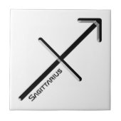 SAGITTARIUS, abstrakte Gestaltung des Zodiakzeiche Fliese (Vorderseite)