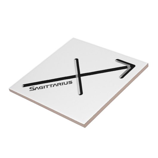 SAGITTARIUS, abstrakte Gestaltung des Zodiakzeiche Fliese (Seite)