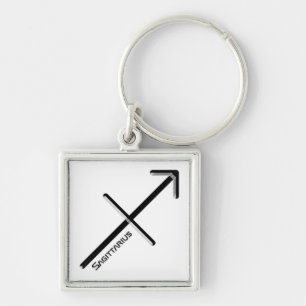 SAGITTARIUS, abstrakte Gestaltung des Zodiakzeiche Schlüsselanhänger