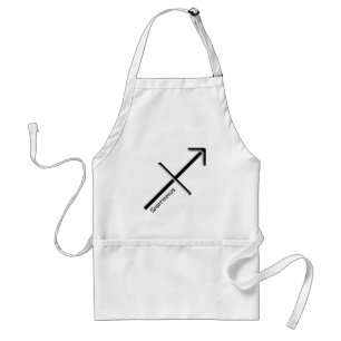 SAGITTARIUS, abstrakte Gestaltung des Zodiakzeiche Schürze