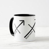 SAGITTARIUS, abstrakte Gestaltung des Zodiakzeiche Tasse (Vorderseite Links)