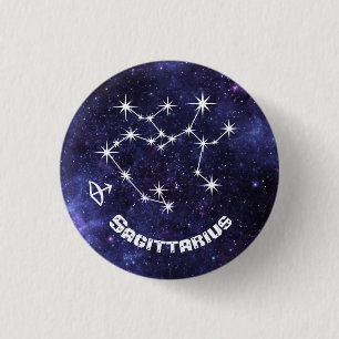Sagittarius-Abzeichen, Zodiac-Horoskop-Abzeichen Button