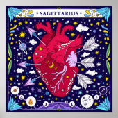 Sagittarius: "Adventurous Spirit" Zodiac Poster (Vorne)