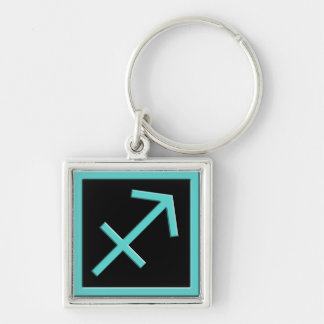 Sagittarius Aqua Zodiac Design Premium Schlüsselan Schlüsselanhänger