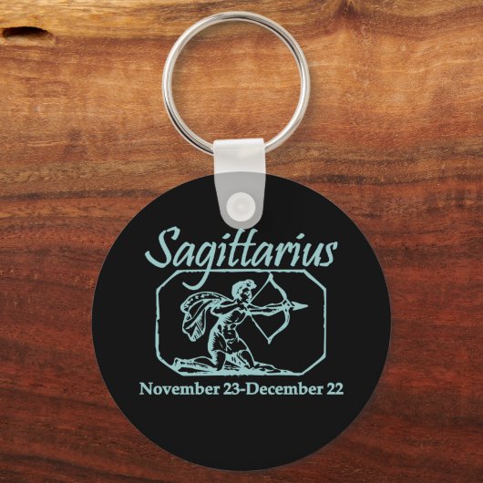 Sagittarius Aquamarin Schlüsselanhänger (Vorderseite)