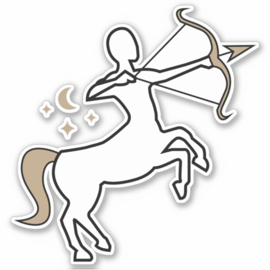 Sagittarius Archer Brandzeichen Sternzeichen Aufkleber (Vorderseite)