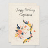 Sagittarius Archer Zodiac Birthday Flat Card (Vorne/Hinten)
