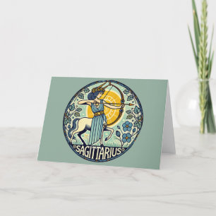 Sagittarius Archer Zodiac Goddess Karte