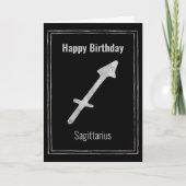 Sagittarius astrologie silber zodiac Happy Birthda Karte (Vorderseite)