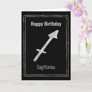 Sagittarius astrologie silber zodiac Happy Birthda Karte