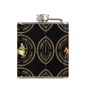 Sagittarius Astrologie Zodiac d1 Flasche 3 Flachmann (Rückseite)