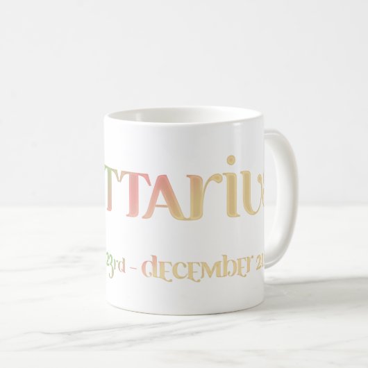 Sagittarius Astrologie Zodiac d1 Tasse (VorderseiteRechts)