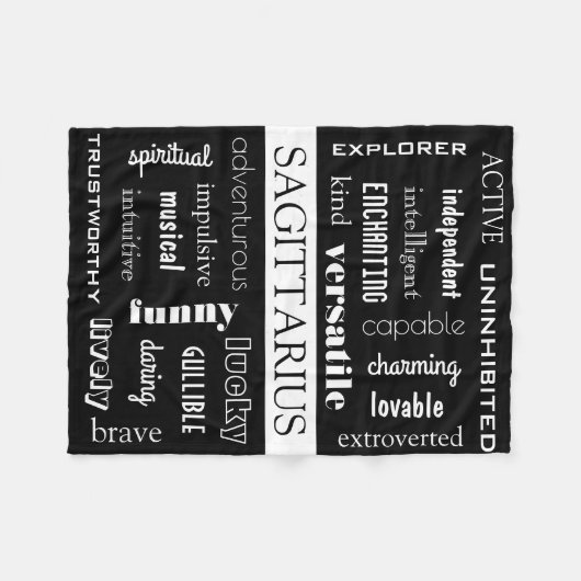 Sagittarius Astrologisch Fleecedecke (Vorderseite (Horizontal))