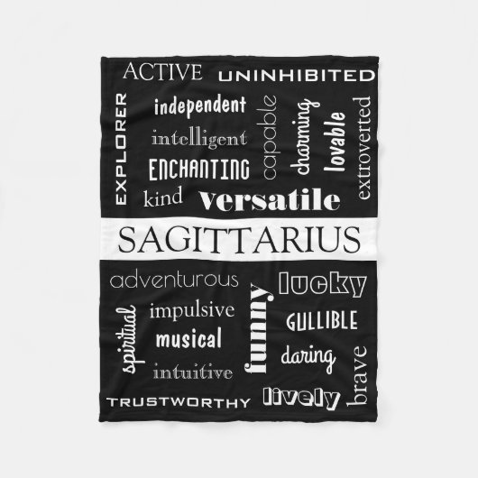Sagittarius Astrologisch Fleecedecke (Vorderseite)