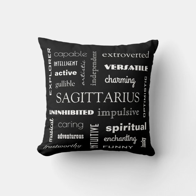 Sagittarius Astrologisch Kissen (Vorderseite)