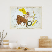 Sagittarius Astrologisch Zeichnend Poster (Küche)