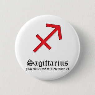 SAGITTARIUS ASTROLOGISCHES SIGN, SYMBOL ZODIAC BUTTON