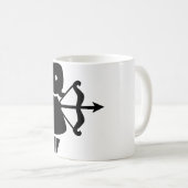 Sagittarius Astrologisches Symbol Zeichen Kaffeetasse (VorderseiteRechts)