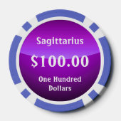 Sagittarius Astrologisches Zeichen Pokerchips (Rückseite)