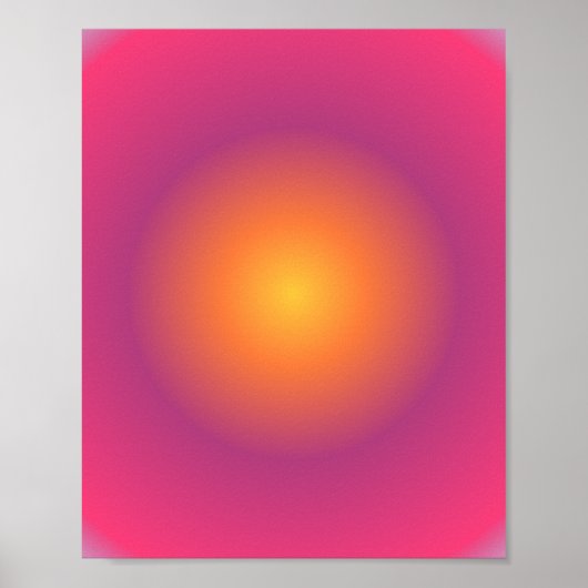 Sagittarius Aura Gradient Zodiac, Lila gelb Poster (Vorne)