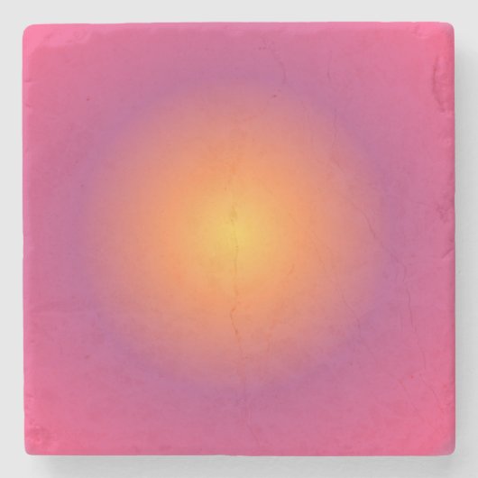 Sagittarius Aura Gradient Zodiac, Lila gelb Steinuntersetzer (Vorderseite)