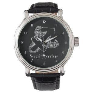 Sagittarius Birth Sign Celtic Knot Zodiac Watch Armbanduhr