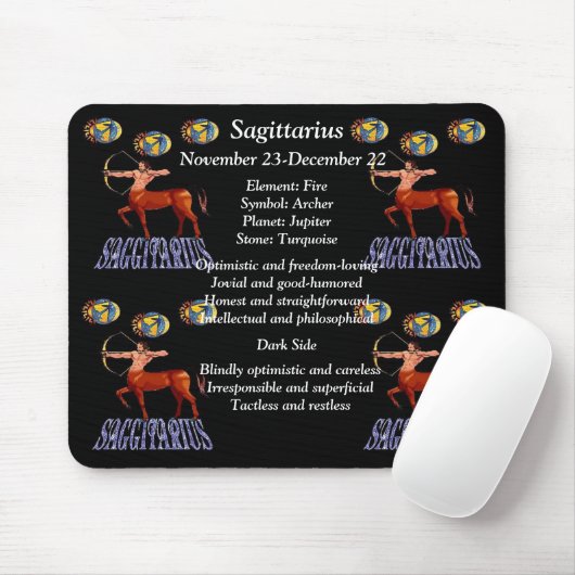 Sagittarius Birth Sign Zodiac Mouse Pad Mousepad (Mit Mouse)
