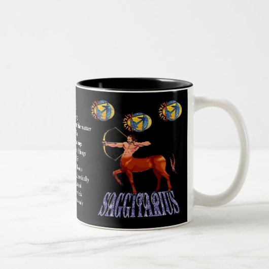 Sagittarius Birth Sign Zodiac Tasse (Rechts)