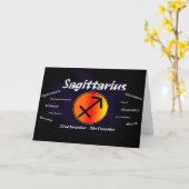 Sagittarius Birthday Card Karte (Gelbe Blume)