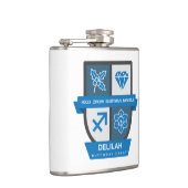 Sagittarius Birthday Crest™ December 1-21 Flachmann (Rechts)