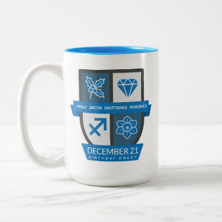 Sagittarius Birthday Crest™ December 1-21 Mug Zweifarbige Tasse