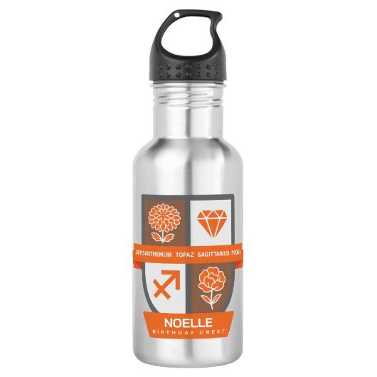 Sagittarius Birthday Crest™ November 22-30 Edelstahlflasche (Vorderseite)