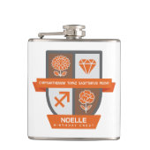 Sagittarius Birthday Crest™ November 22-30 Flachmann (Vorderseite)