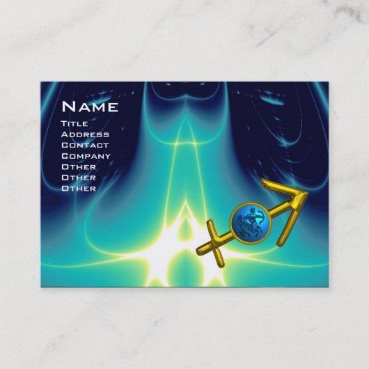 SAGITTARIUS - Blaue Turquase Visitenkarte (Vorderseite)