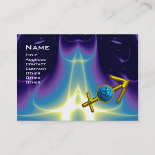 SAGITTARIUS - Blauviolett, lila rosa Visitenkarte