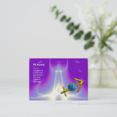 SAGITTARIUS - Blauviolett, lila rosa Visitenkarte (Stehend Vorderseite)