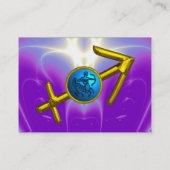 SAGITTARIUS - Blauviolett, lila rosa Visitenkarte (Rückseite)