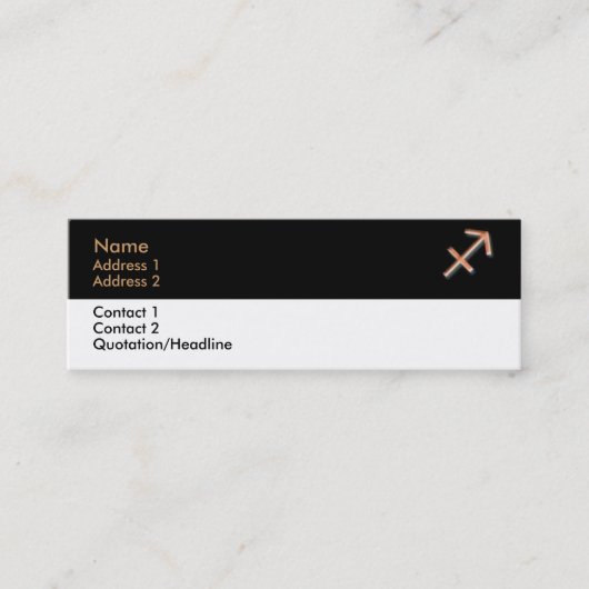 Sagittarius Business Card Mini Visitenkarte (Vorderseite)