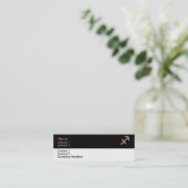 Sagittarius Business Card Mini Visitenkarte (Stehend Vorderseite)