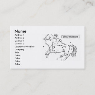 Sagittarius Business Card Visitenkarte